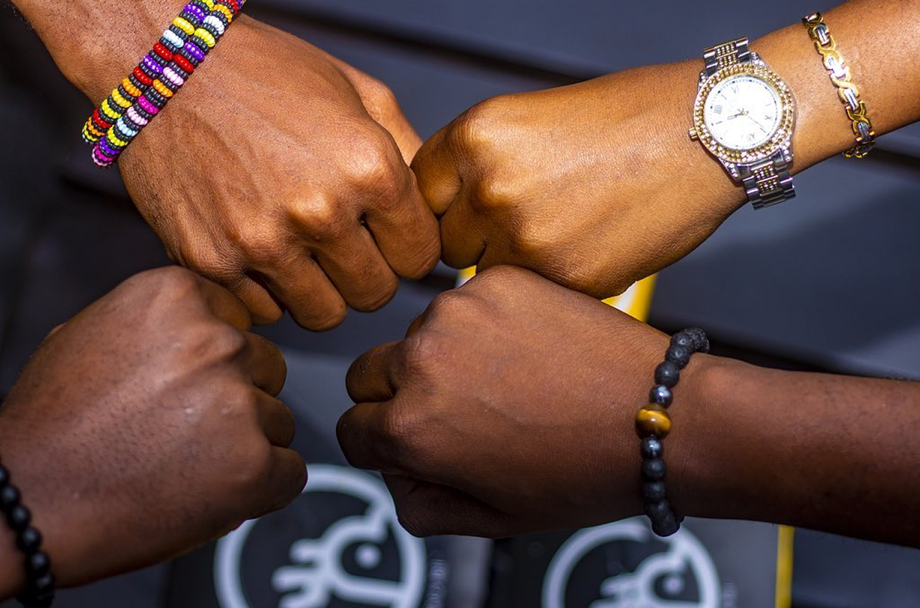 Hands coming together in partnership